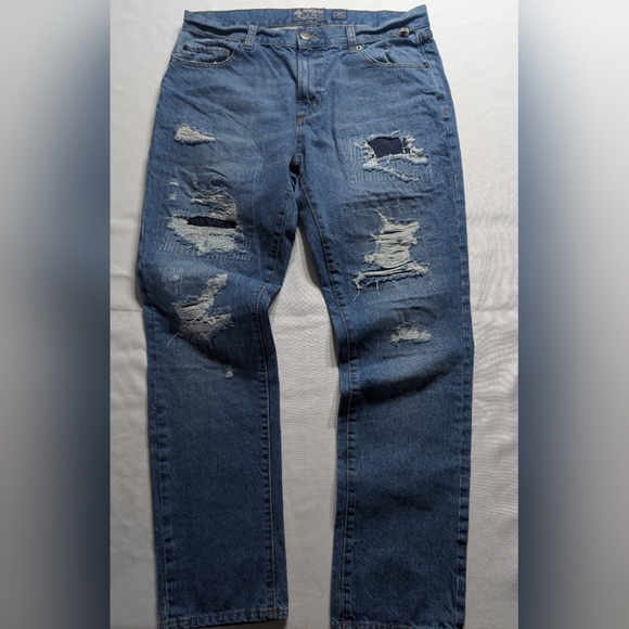 American Rag Men's Blue Distressed Jeans Size W34 L30 - Picture 1 of 6
